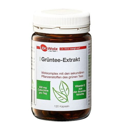 Dr.Wolz Gruntee (Green tea) Extrakt su polifenoliais kapsulės N120"