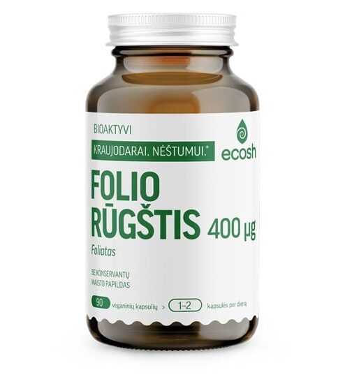 Bioaktyvi folio rūgštis maisto papildas