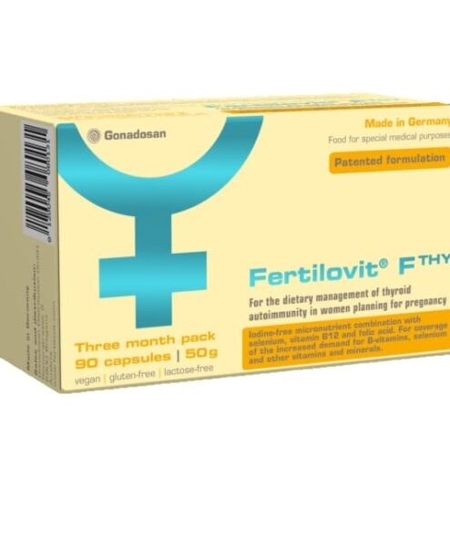 Fertilovit F THY - Maisto papildas planuojančioms neštumą sergant autoimuninėmis skydliaukės lygomis, 90 tablėčių