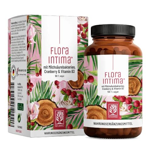 Maisto papildas su probiotikais sveikai makšties mikroflorai palaikyti
