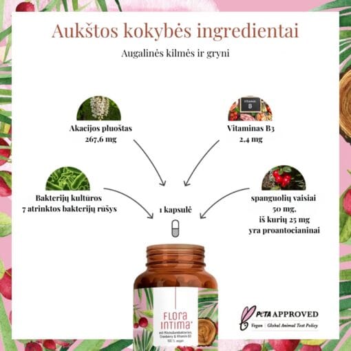 Maisto papildas sveikai makšties mikroflorai palaikyti