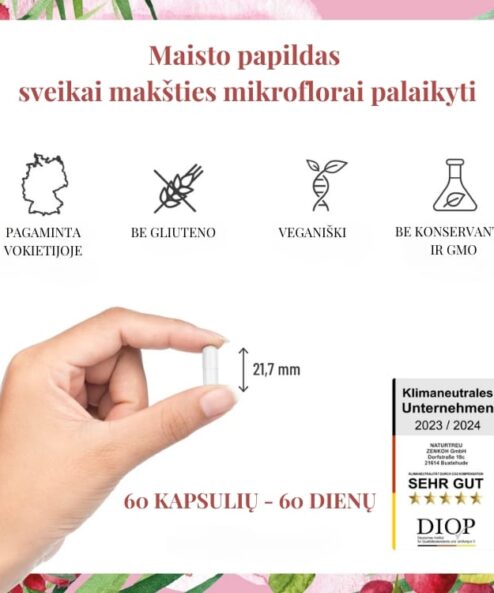 Maisto papildas sveikai makšties mikroflorai palaikyti2