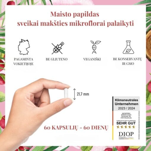 Maisto papildas sveikai makšties mikroflorai palaikyti2