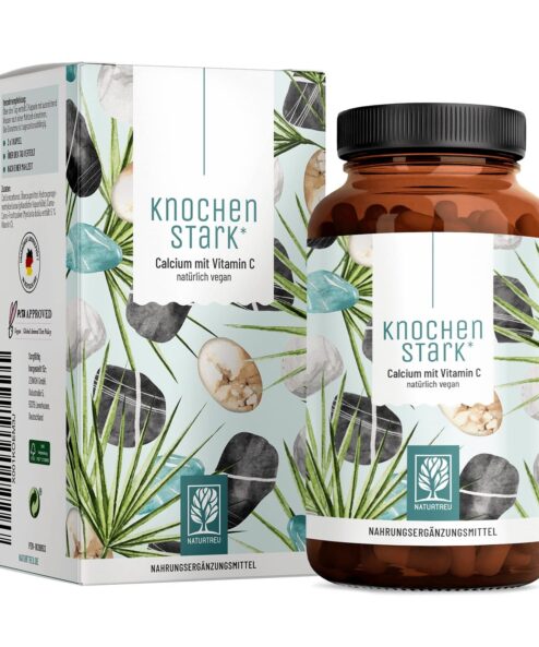 Kalcis su vitaminu C moterims — kaulų ir imuninės sistemos palaikymui, 120 kapsulių