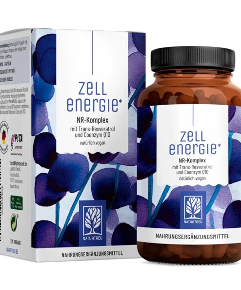 NATURTREU LONGEVITY COMPLEX – Resveratrolis, NR ir Q10 ląstelių energijai, 60 kapsulių