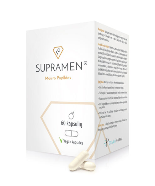 SUPRAMEN maisto papildas vyrų reprodukcinei sveikatai, 60 kapsulių